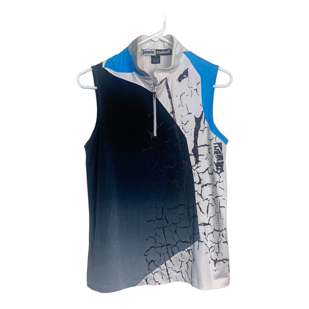Jamie Sadok Abstract colorblock sleeveless golf‎ top tennis top sz S